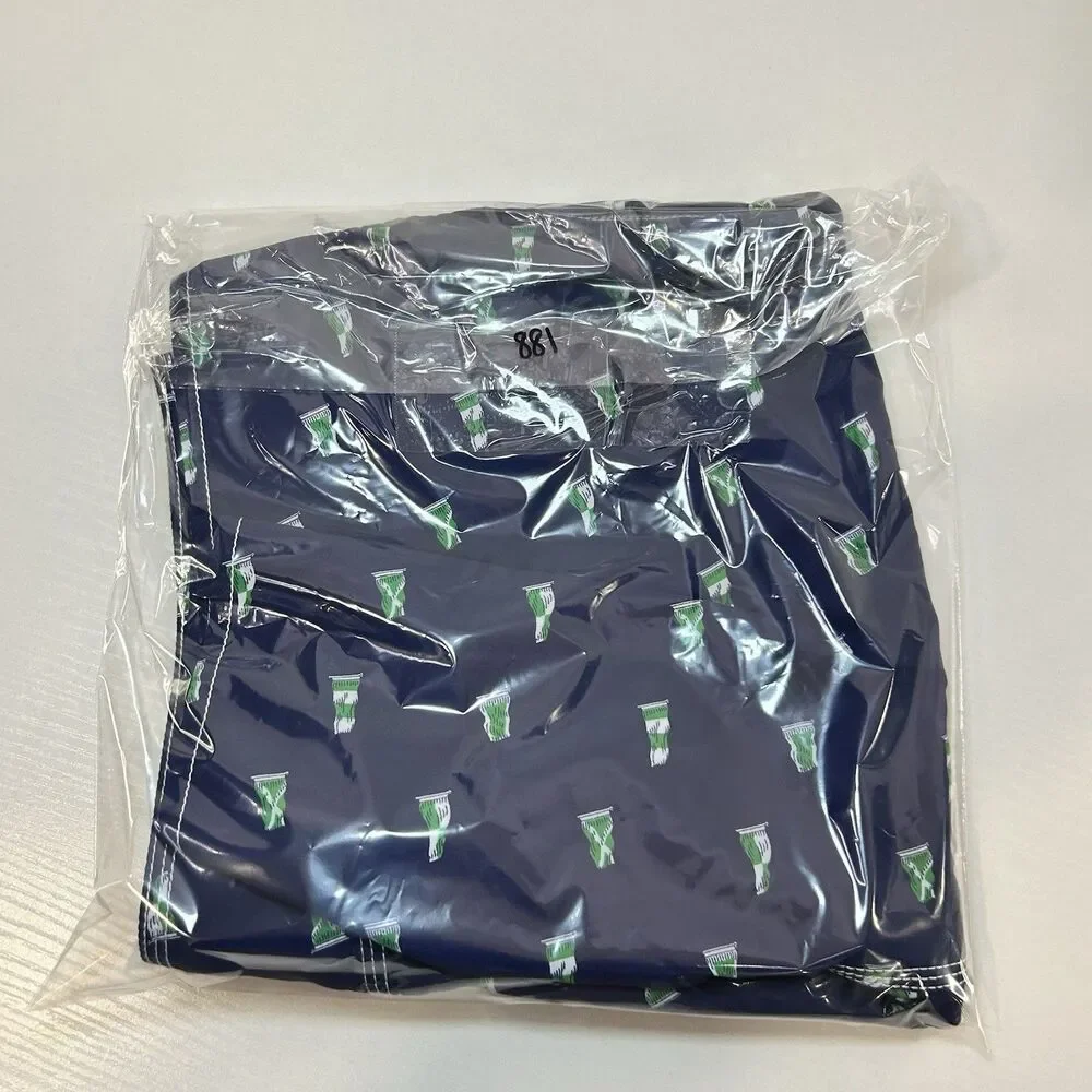 Polo Ralph Lauren Mens Size 36 Nautical Print Blue Green Swim Trunks BoardShorts